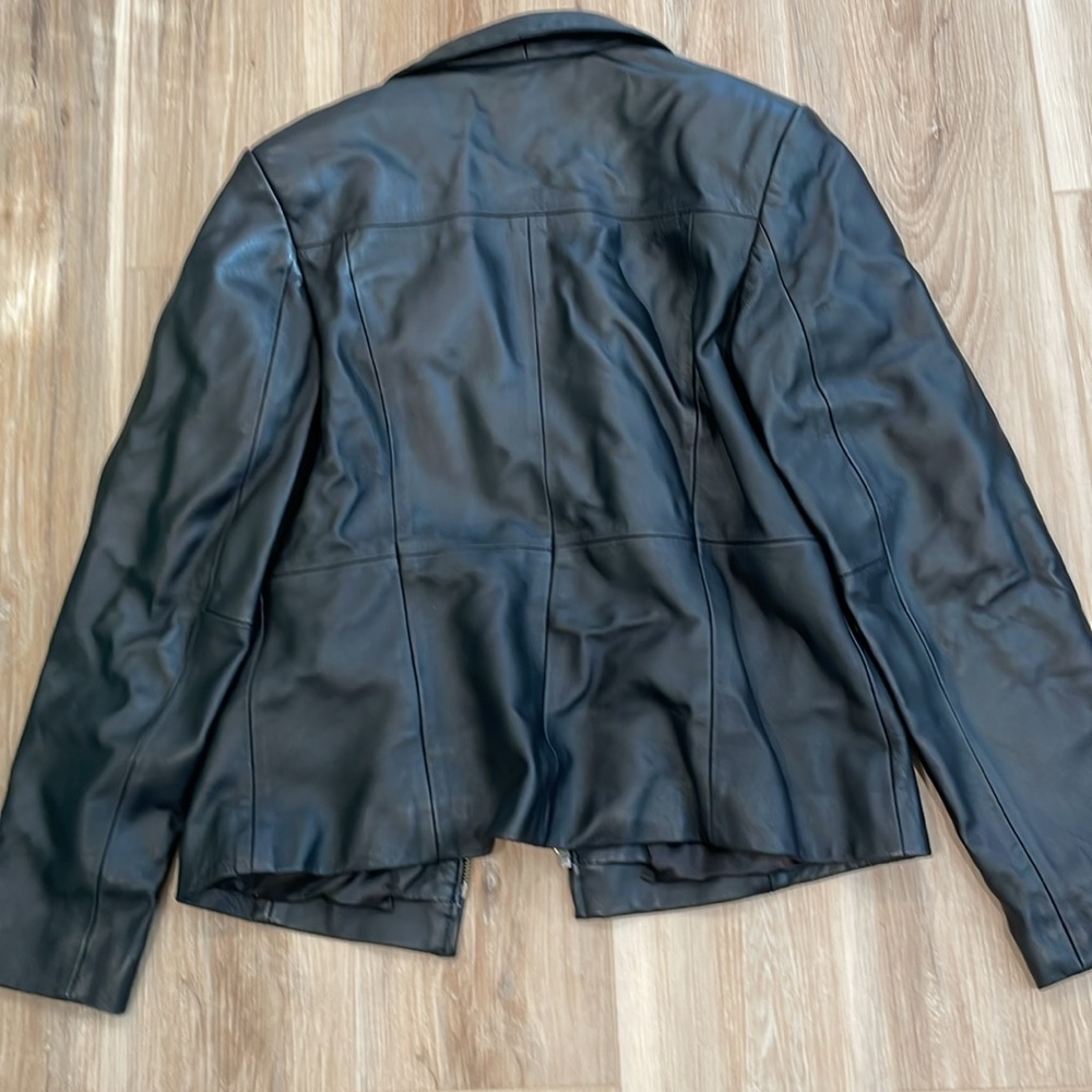 Style & Co black leather jacket - Picture 9 of 16